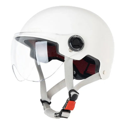 3C certified electric battery motorcycle helmet with sun protection feature in polypropylene construction