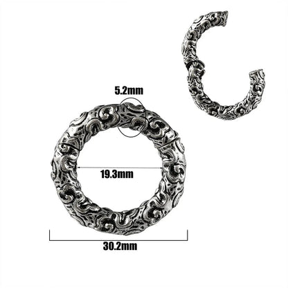Stainless steel totem pattern earrings in electroplated finishes, showing one of fifteen style variations.