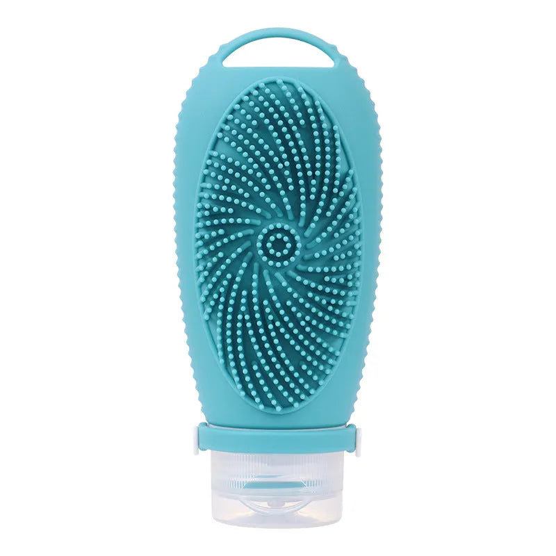 Silicone and PP bath brush storage bottle in various colours, 100ml capacity