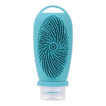 Silicone and PP bath brush storage bottle in various colours, 100ml capacity