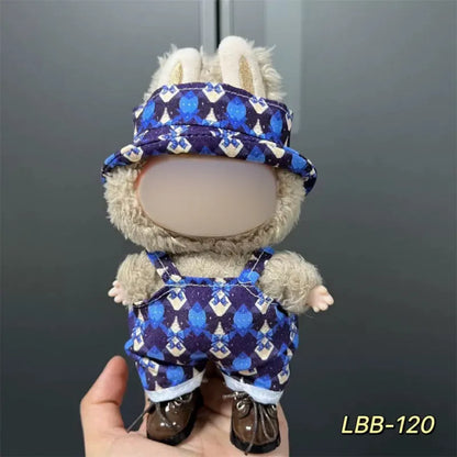 Plastic doll costume for 17cm vinyl figurine with multiple style options and measurement specifications