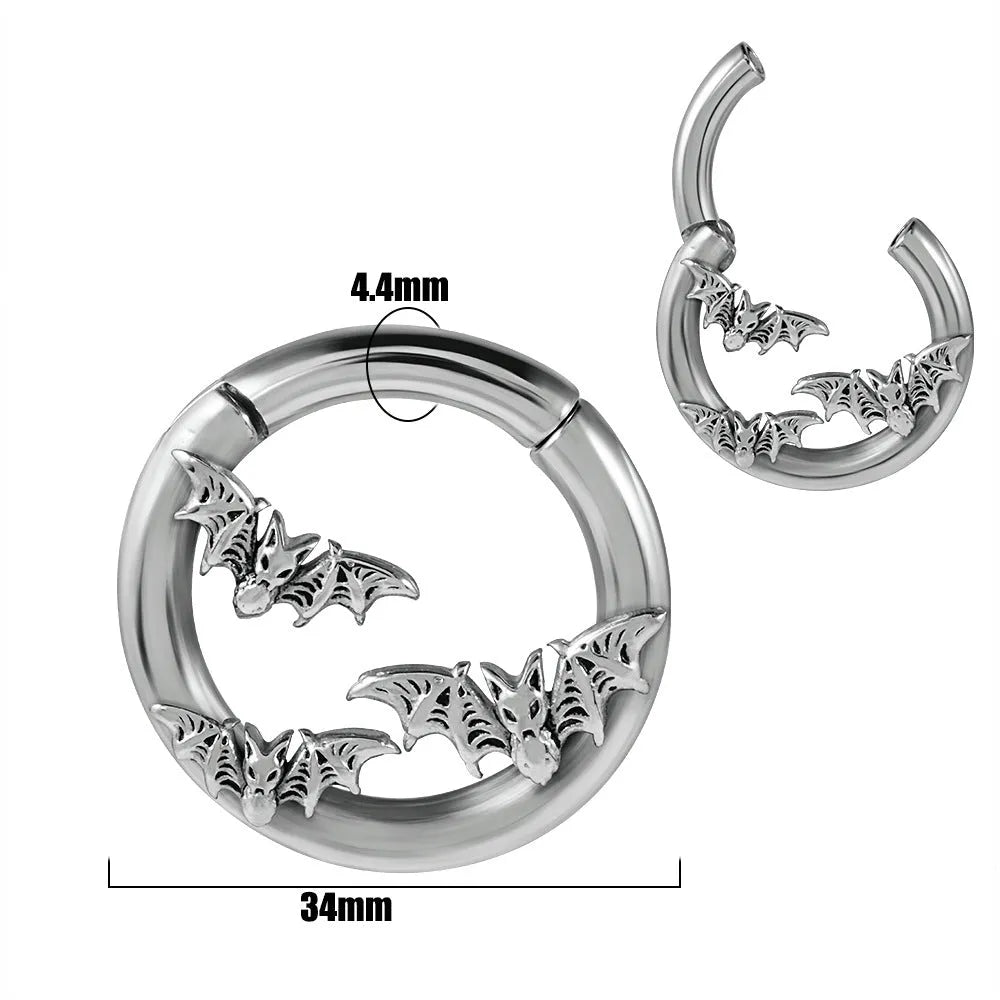 Stainless steel totem pattern earrings in electroplated finishes, showing one of fifteen style variations.