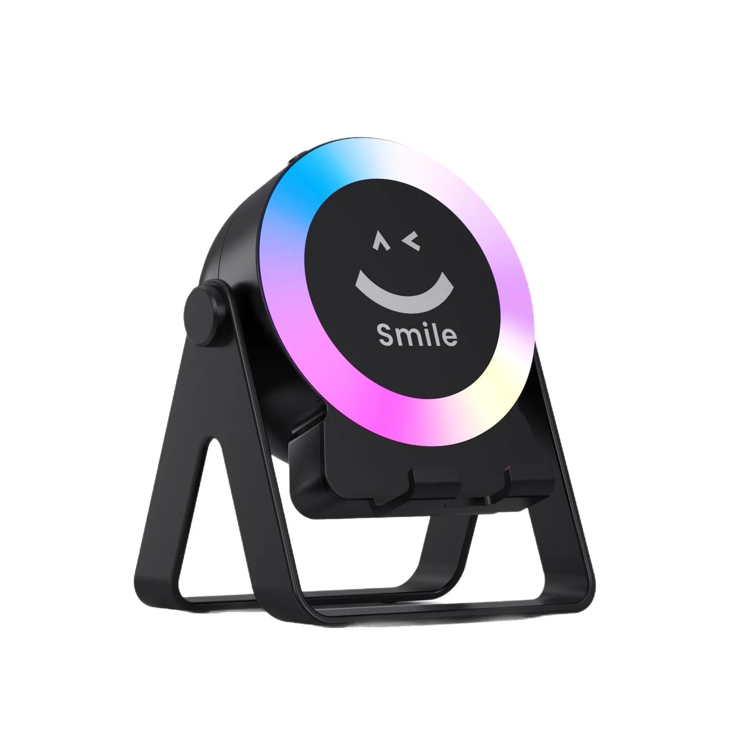 Black or white induction bracket Bluetooth speaker with LED lighting and waterproof construction