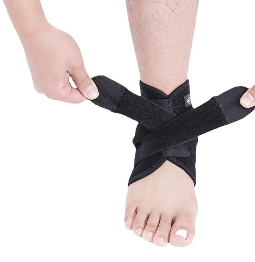Black sports ankle support brace for basketball football running tennis protection