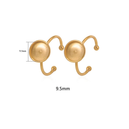 Golden electroplated stainless steel ring setting with totem pattern on ring holder