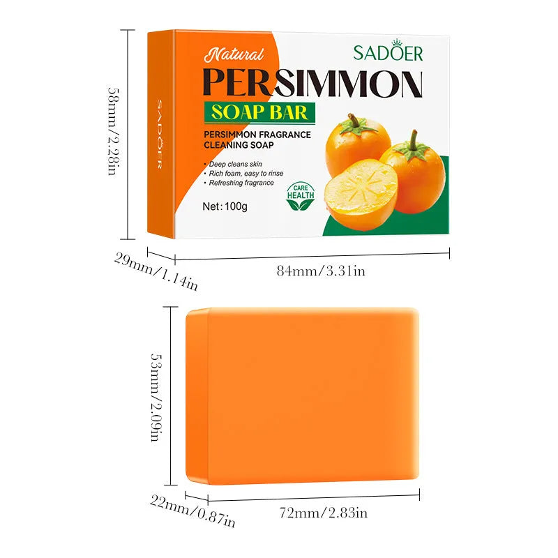 100g persimmon fragrance solid cleaning soap bar for household use
