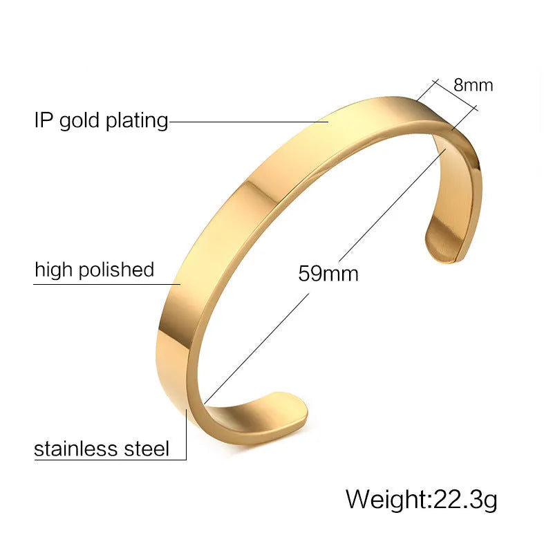 Stainless steel glossy bracelet with drill detail, available in 6mm and 3.9mm widths and multiple colour codes