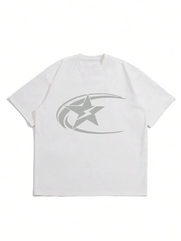 Men's Japanese retro style cotton t-shirt in solid colours with short sleeves