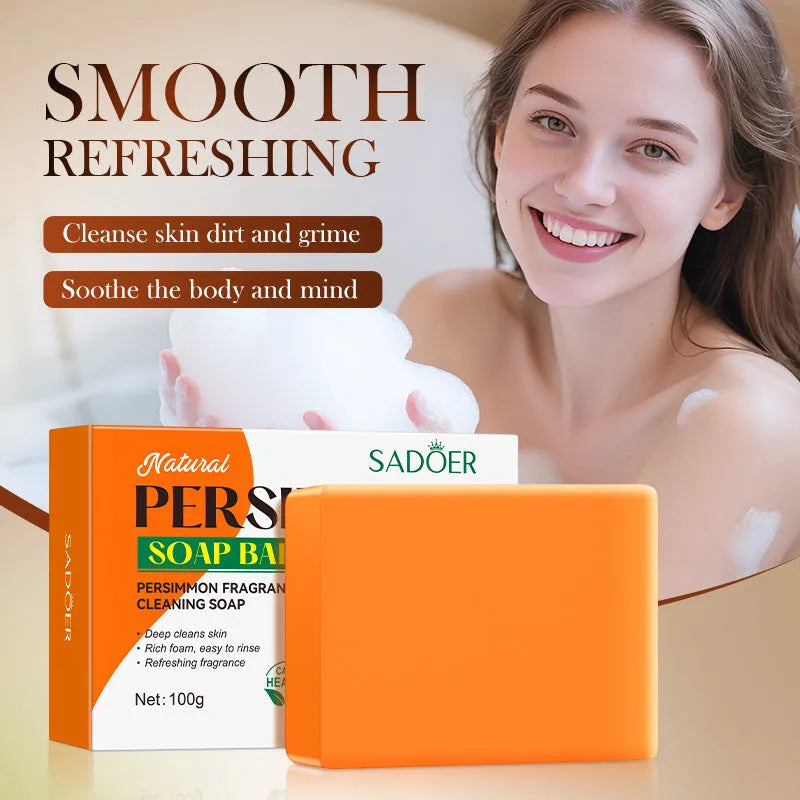 100g persimmon fragrance solid cleaning soap bar for household use