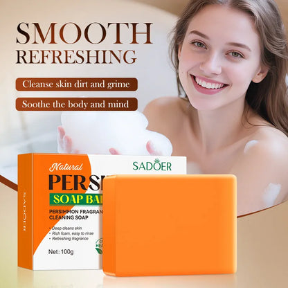 100g persimmon fragrance solid cleaning soap bar for household use