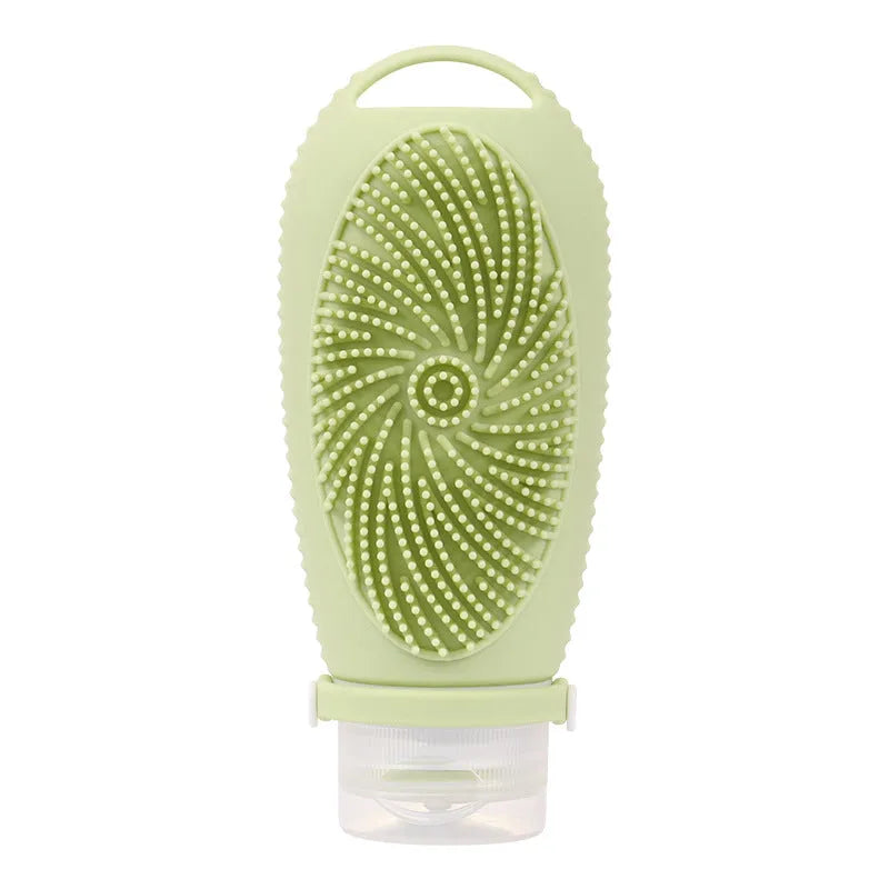 Silicone and PP bath brush storage bottle in various colours, 100ml capacity