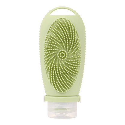 Silicone and PP bath brush storage bottle in various colours, 100ml capacity