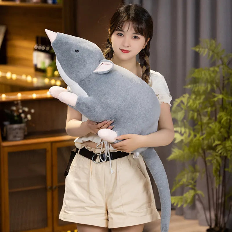 Cartoon mouse plush doll in three sizes: 32cm, 50cm, and 100cm height options