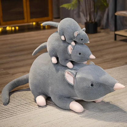 Cartoon mouse plush doll in three sizes: 32cm, 50cm, and 100cm height options