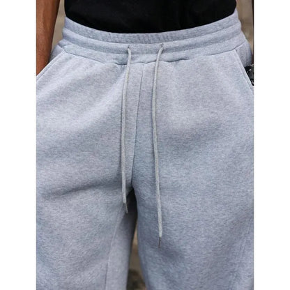 Men's straight-leg high-waist trousers in bamboo fibre fabric with cropped length