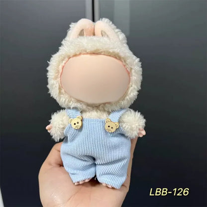 Plastic doll costume for 17cm vinyl figurine with multiple style options and measurement specifications