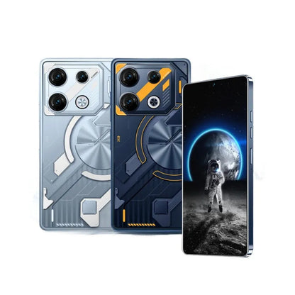 GT10 Pro Android smartphone in Blue or Silver with straight plate design and 4000mAh+ battery