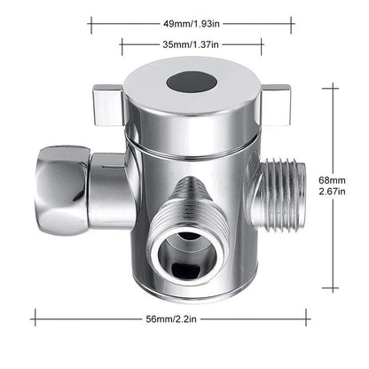 Copper shower water distributor with American bracket system for multiple shower head connections