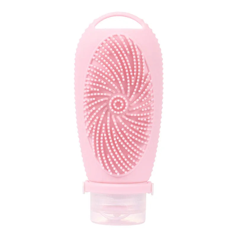 Silicone and PP bath brush storage bottle in various colours, 100ml capacity