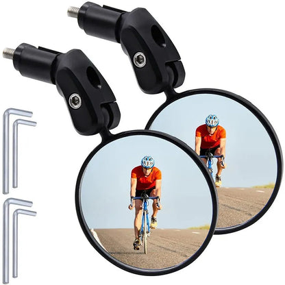 Foldable convex bicycle rearview mirror made from ABS plastic for mountain and road cycling
