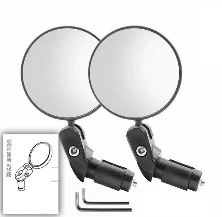 Foldable convex bicycle rearview mirror made from ABS plastic for mountain and road cycling