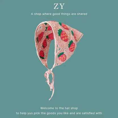 French retro triangle shawl in floral pattern, 100% cotton, 120cm sides for headscarf or neck wrap