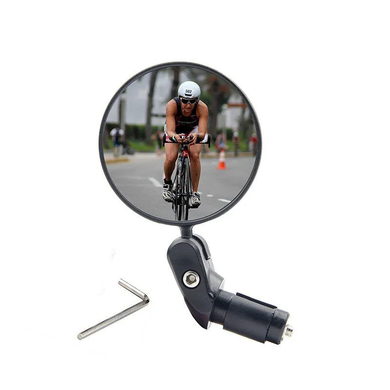 Foldable convex bicycle rearview mirror made from ABS plastic for mountain and road cycling
