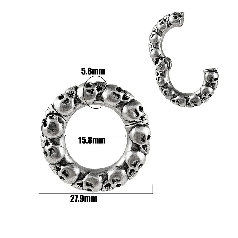 Stainless steel totem pattern earrings in electroplated finishes, showing one of fifteen style variations.
