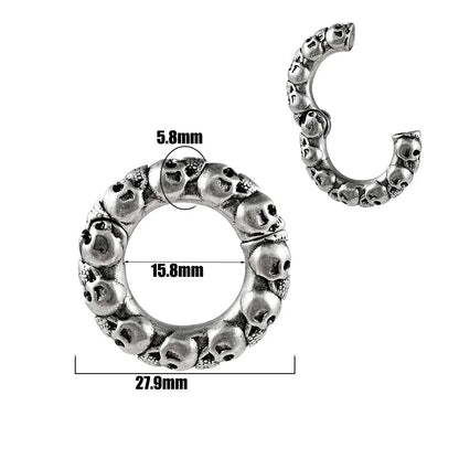 Stainless steel totem pattern earrings in electroplated finishes, showing one of fifteen style variations.