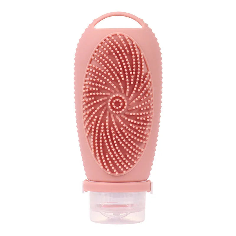 Silicone and PP bath brush storage bottle in various colours, 100ml capacity