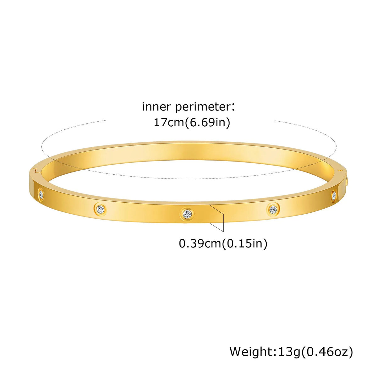 Stainless steel glossy bracelet with drill detail, available in 6mm and 3.9mm widths and multiple colour codes