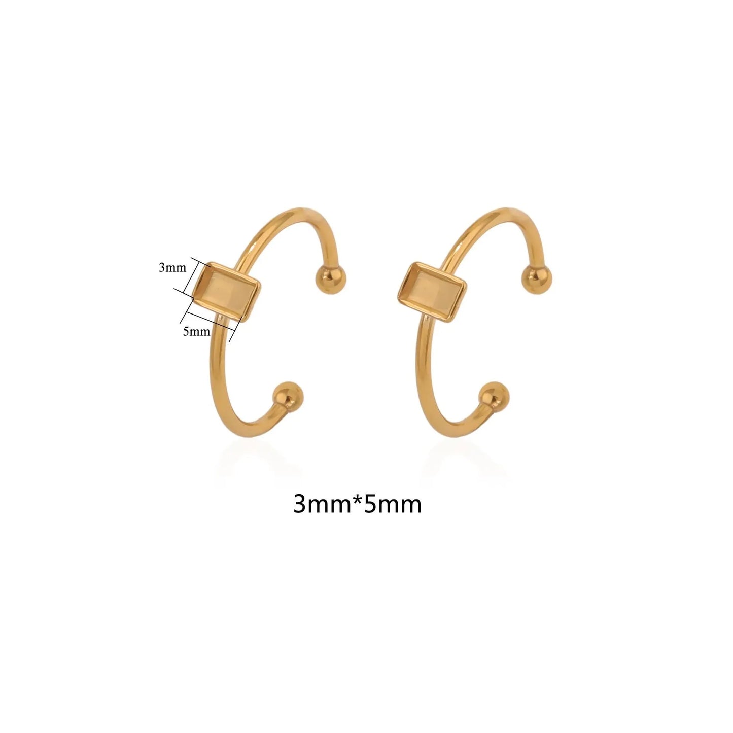 Golden electroplated stainless steel ring setting with totem pattern on ring holder