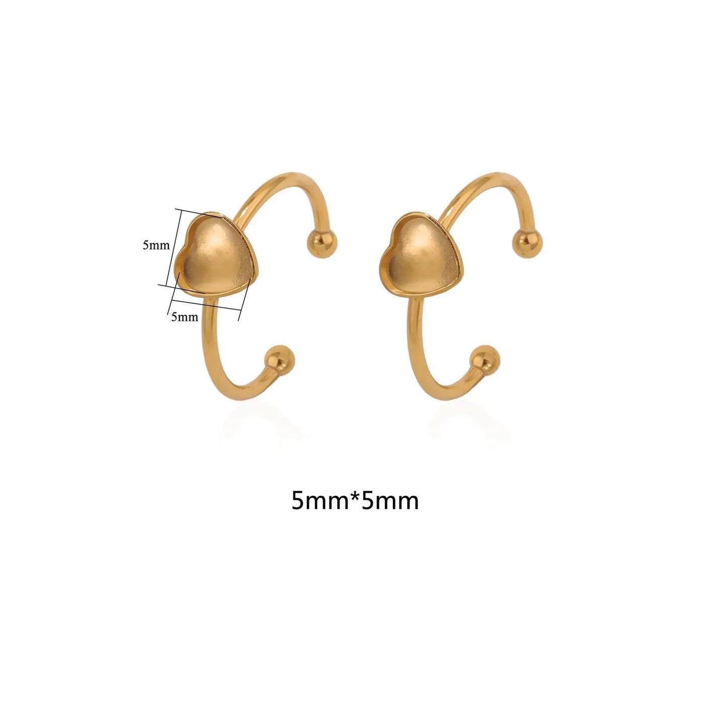 Golden electroplated stainless steel ring setting with totem pattern on ring holder