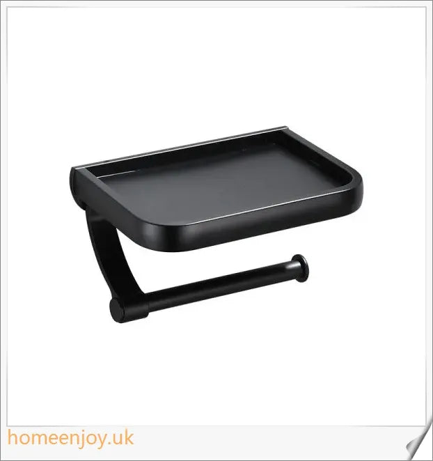 Aluminium thickened bathroom toilet paper holder with stylish Nordic black punch design