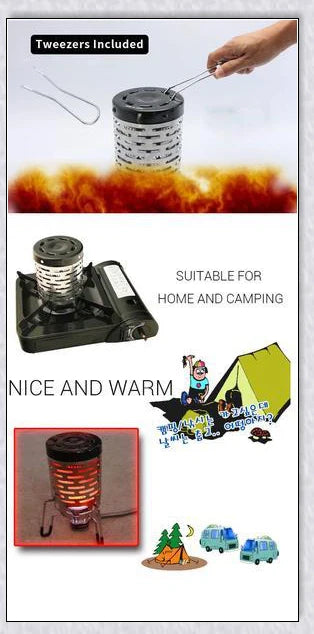 Stay Warm Camping Heater (2 Pack) - Compact, Efficient, and Durable Outdoor Heating Solution
