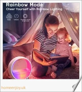 Atmosphere Lamp with Bluetooth speaker, smart alarm clock, night light, and wake up light features