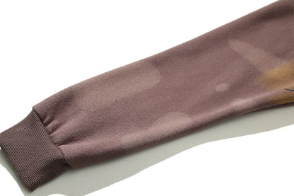 High Street men's and women's casual loose sweater in coffee colour, featuring a soft, velvet-like texture and a contemporary loose fit