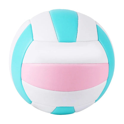 Premium indoor and outdoor volleyball in a striking blue and yellow design, featuring superior PU leather and rubber construction for exceptional durability and performance.