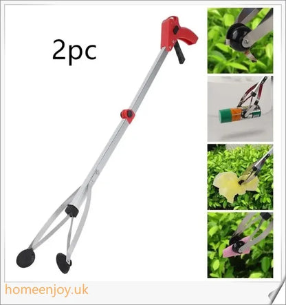 Aluminium alloy folding garbage clip picking device with a maximum opening of 8cm, suitable for a wide range of settings