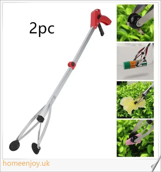 Aluminium alloy folding garbage clip picking device with a maximum opening of 8cm, suitable for a wide range of settings