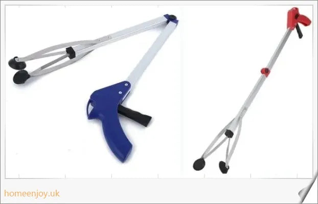 Aluminium alloy folding garbage clip picking device with a maximum opening of 8cm, suitable for a wide range of settings