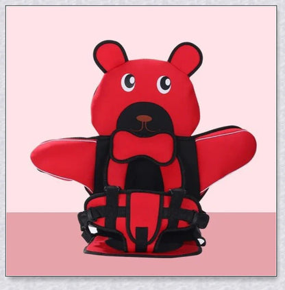 Adjustable portable child car seat with headrest and shoulder straps for 6 months to 12 years old