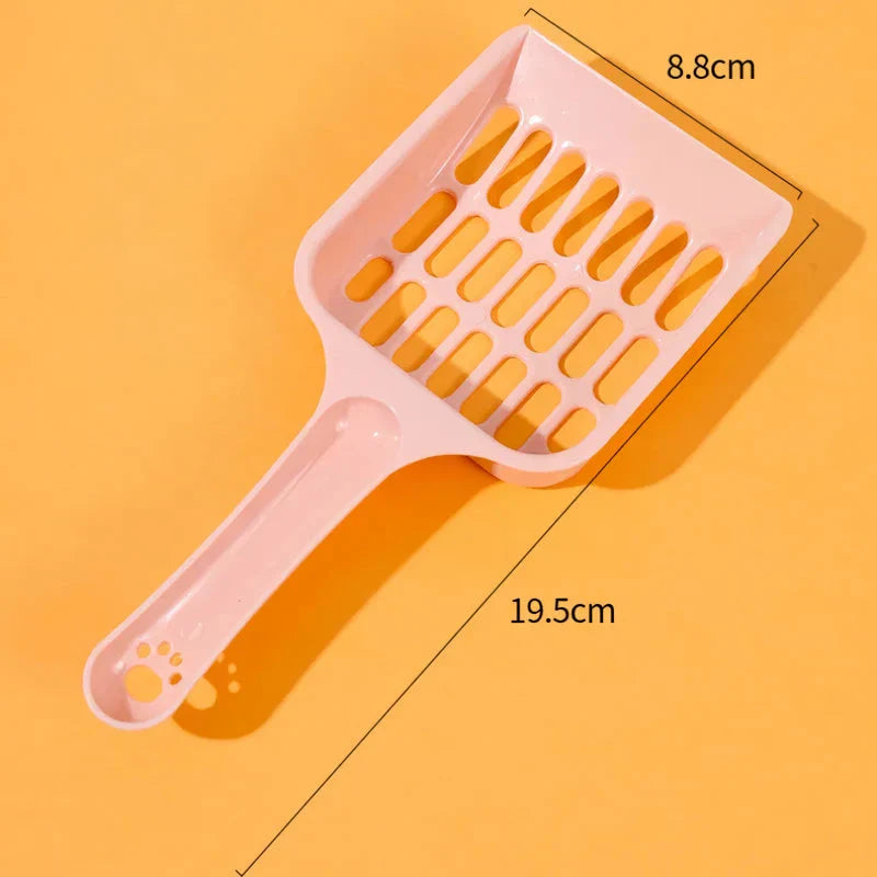 A large, high-quality cat litter scoop with a perforated design and ergonomic handle for efficient and comfortable litter box cleaning