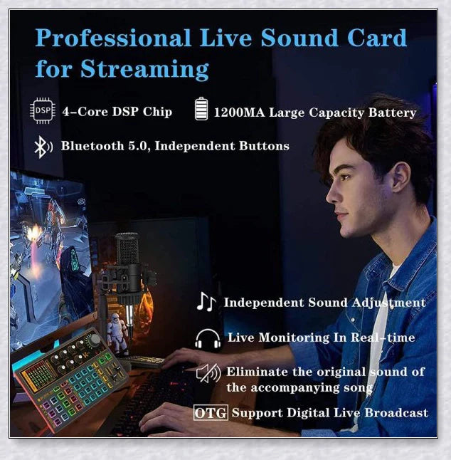 Voice Changer Live Board Sound Mixer with multiple audio effects for streaming, recording, and live performances