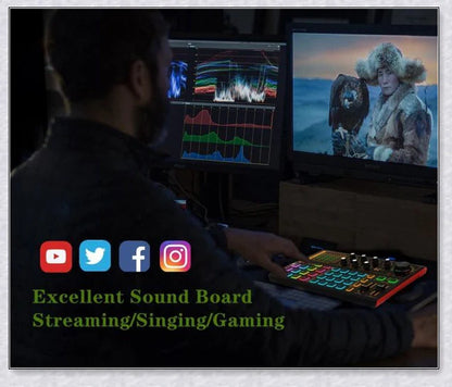 Voice Changer Live Board Sound Mixer with multiple audio effects for streaming, recording, and live performances