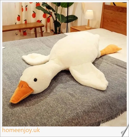 Soft and cuddly Bruce The Goose plush toy in various sizes, featuring a realistic and adorable design for comfort and relaxation