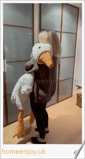Soft and cuddly Bruce The Goose plush toy in various sizes, featuring a realistic and adorable design for comfort and relaxation