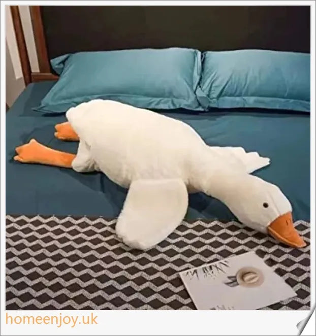 Soft and cuddly Bruce The Goose plush toy in various sizes, featuring a realistic and adorable design for comfort and relaxation