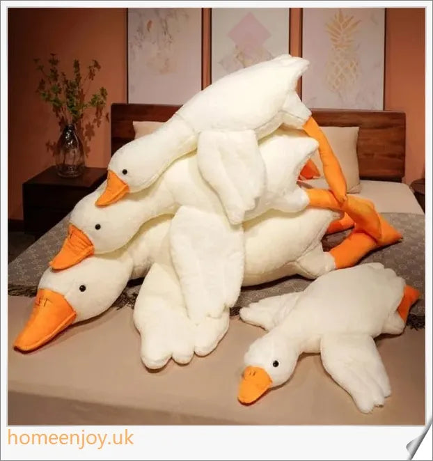 Soft and cuddly Bruce The Goose plush toy in various sizes, featuring a realistic and adorable design for comfort and relaxation