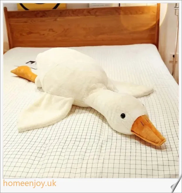 Soft and cuddly Bruce The Goose plush toy in various sizes, featuring a realistic and adorable design for comfort and relaxation